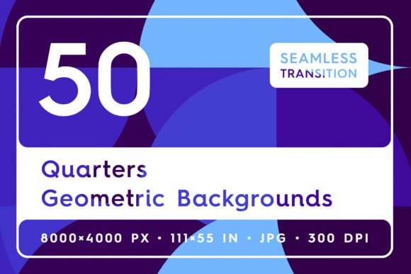 50 Quarters Geometric Backgrounds: A Versatile Design Toolkit