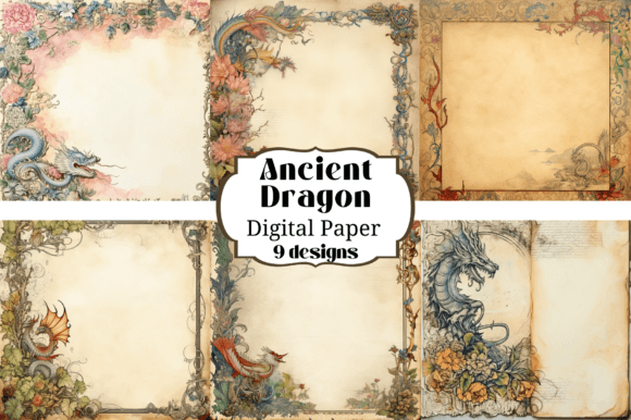 Ancient Dragon Digital Paper Backgrounds: Unlocking Mythical Creativity