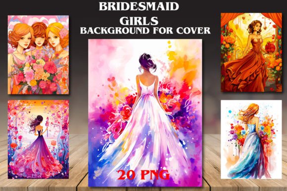 Bridesmaid Girls Backgrounds for Covers: A Designer's Toolkit