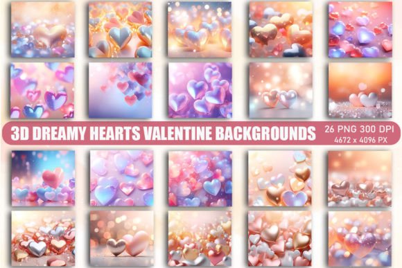 Capturing Romance: A Deep Dive into 3D Dreamy Hearts Valentine Backgrounds