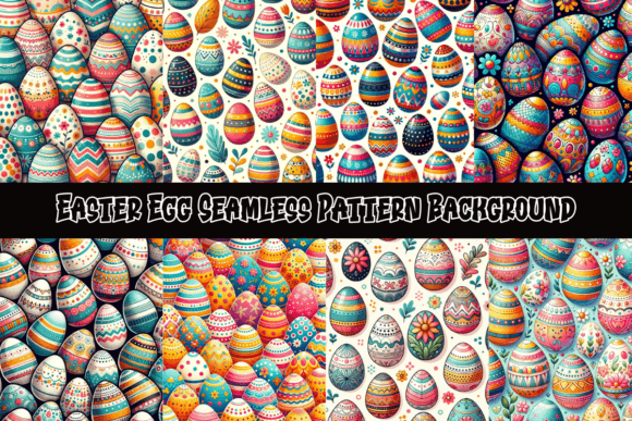 Easter Egg Seamless Pattern Backgrounds: Festive Design Assets