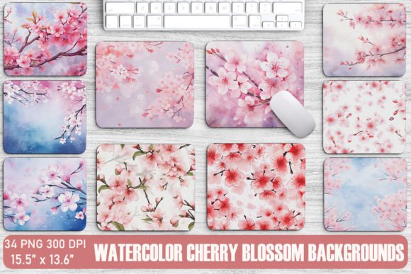 Embrace Spring with Watercolor Cherry Blossom Backgrounds
