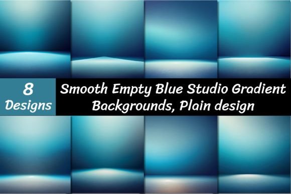 Empty Blue Studio Gradient Backgrounds for Modern Design