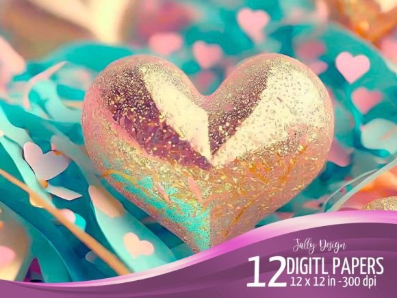 Golden & Sparkling Hearts: A Designer's Guide to Radiant Backgrounds