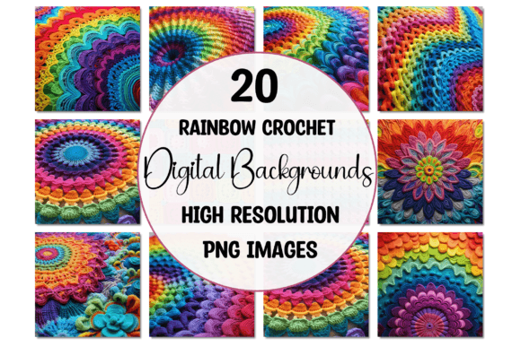 Inspiring Projects with Rainbow Crochet Texture Backgrounds
