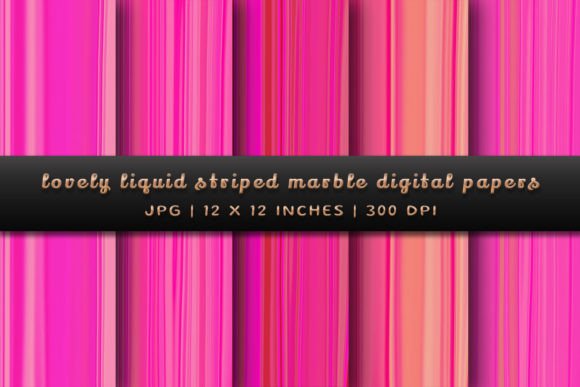 Liquid Marble Striped Backgrounds for Design