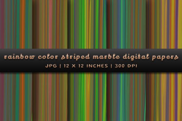 Rainbow Color Striped Marble Backgrounds: A Vibrant Digital Asset