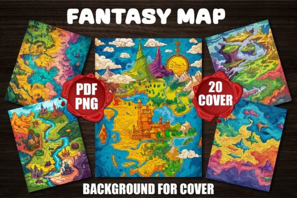 Unlocking Imaginary Worlds: Fantasy Map Backgrounds for Covers