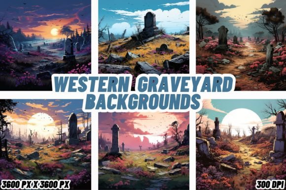 Western Graveyard Backgrounds: Evoke Desolate Beauty