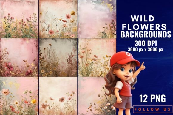 Wildflowers Backgrounds: Infusing Natural Elegance into Your Design Work